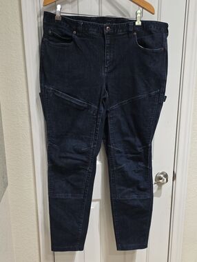 Duluth Women’s Dark Blue Stretch Curvesetter  Jeans Size 18 R Carpenter